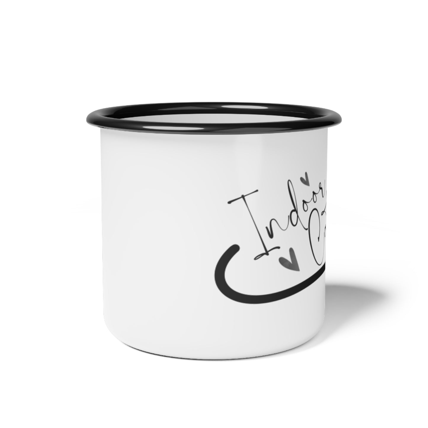 Indoor Cat Enamel Camping Mug – For the Great Indoors Enthusiast