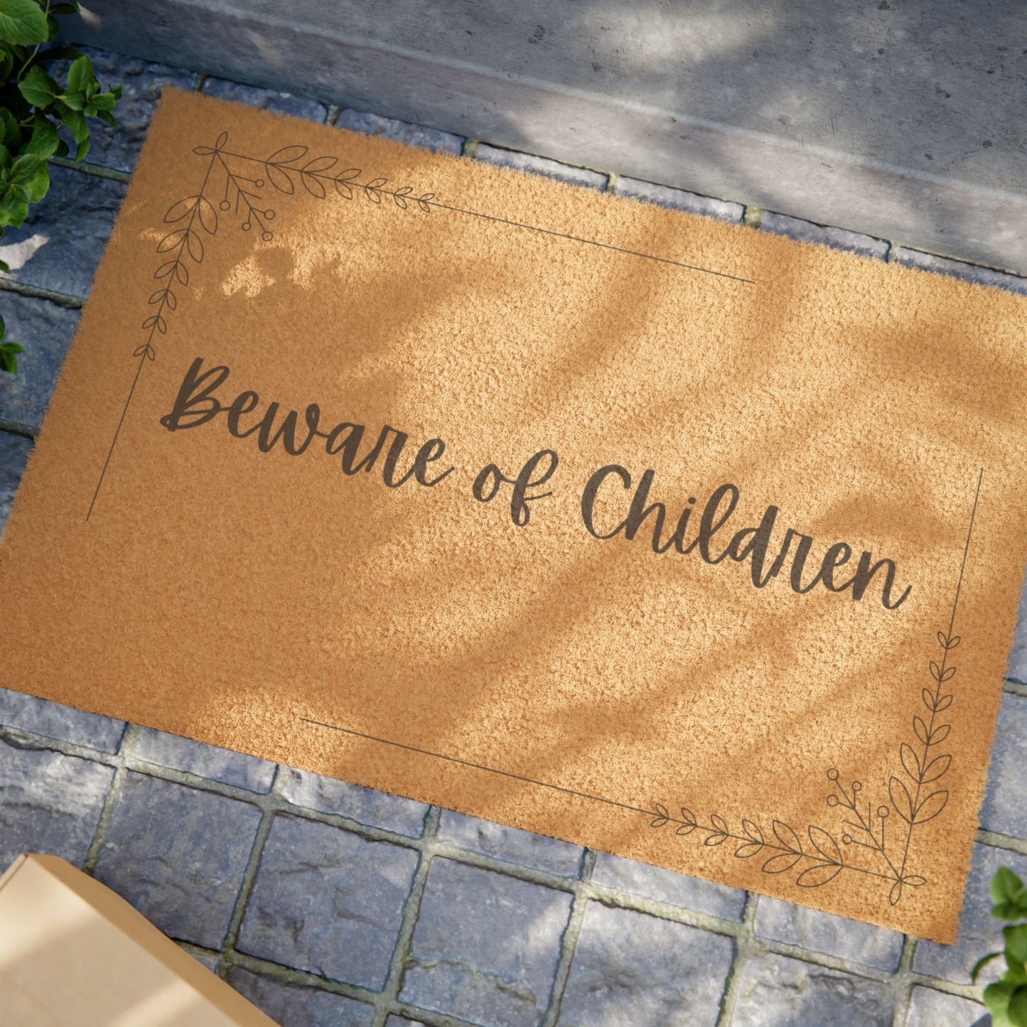 "Beware of Children" Doormat – Because Tiny Tornadoes Live Here