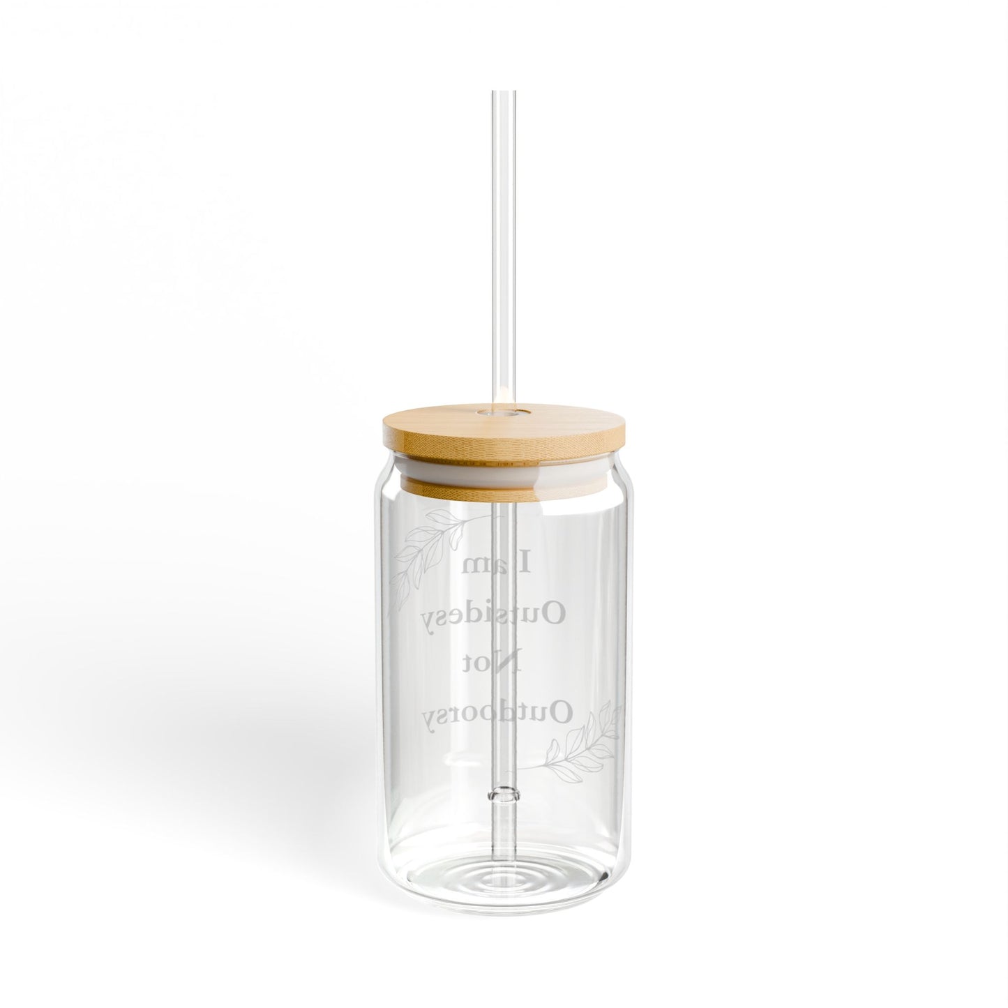 I'm Outsidey, Not Outdoorsy" 16oz Sipper Glass – For Those Who Prefer Patio Drinks Over Hiking